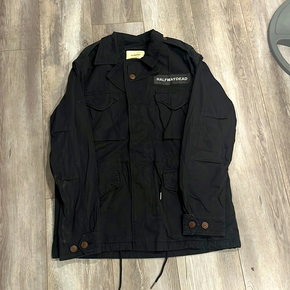 Trench coat type of jacket from the brand “Halfway Dead”